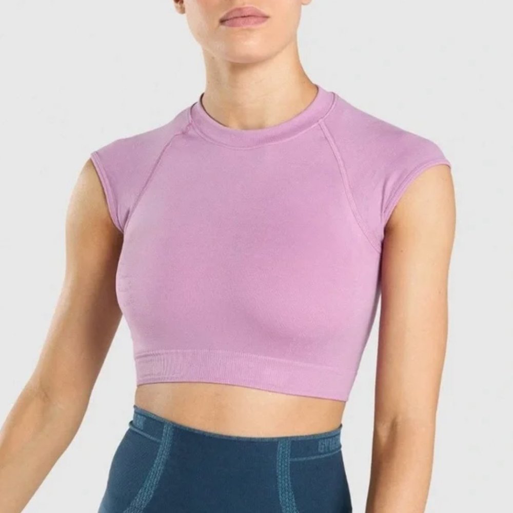 Gymshark Purple Apex Seamless Crop Top S